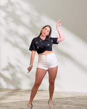 Load image into Gallery viewer, Laura White Denim Shorts
