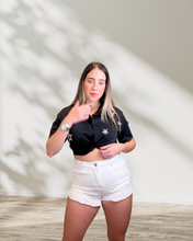Load image into Gallery viewer, Laura White Denim Shorts