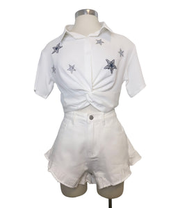 White S Crop Top