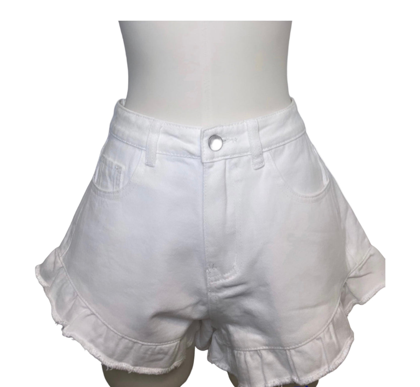 Laura White Denim Shorts